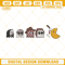 Halloween Horror Character Pac Man Embroidery Design File.png