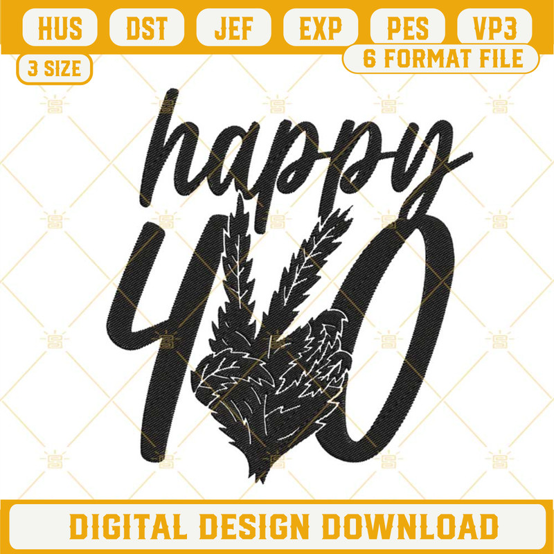 Happy 420 Embroidery Designs, Marijuana Leaves Peace Sign Hand Embroidery Files.jpg