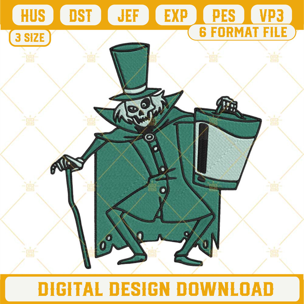 Hatbox Ghost Embroidery Designs, Disney The Haunted Mansion Embroidery Files.jpg