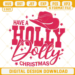 have a holly dolly christmas embroidery design files download