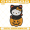 Hello Kitty Cat In Pumpkin Halloween Embroidery Design Files.jpg