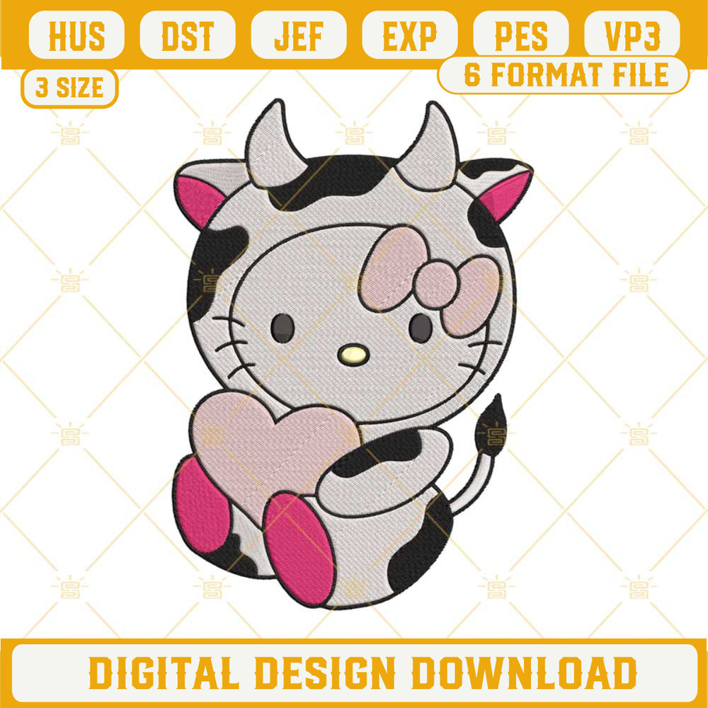 Hello Kitty Cow Embroidery Designs File.jpg