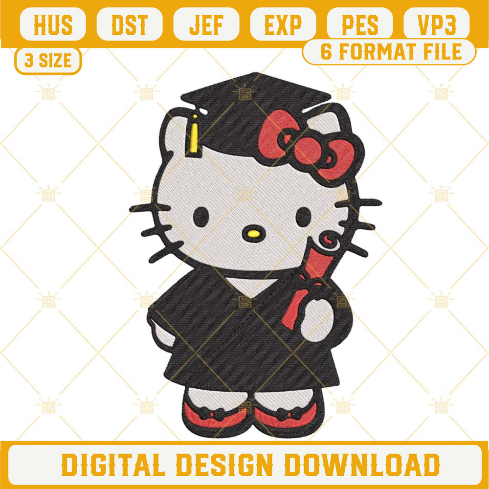 Hello Kitty Graduation Embroidery Designs.jpg