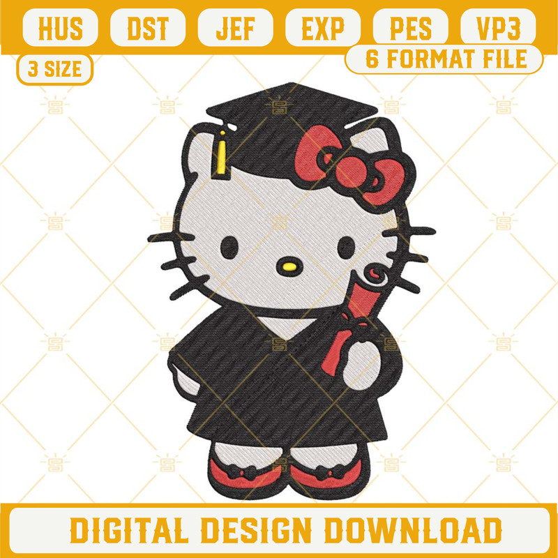Hello Kitty Graduation Embroidery Designs.jpg