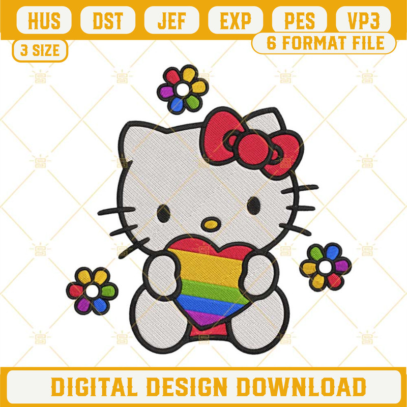 Hello Kitty LGBT Pride Heart Embroidery Design File Download.jpg