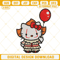 Hello Kitty Pennywise With A Balloon Halloween Embroidery Design Files.jpg