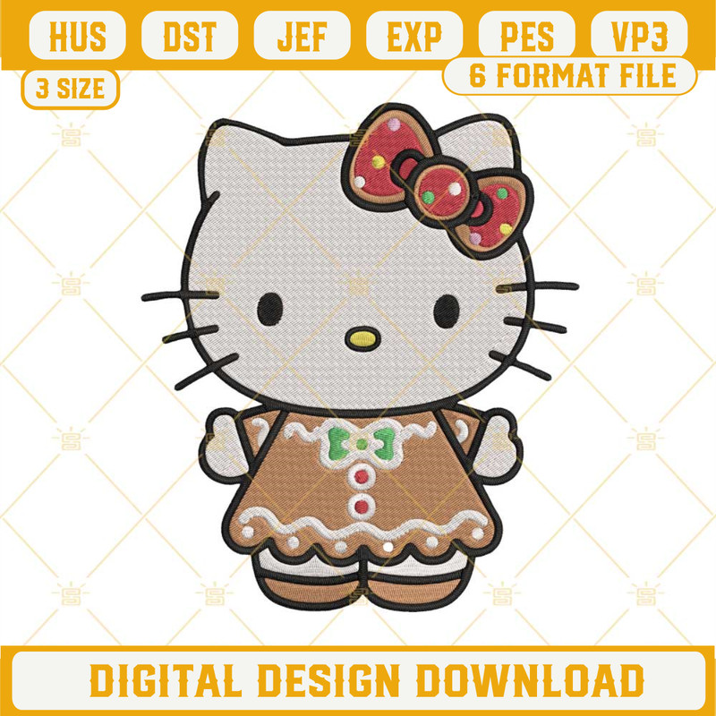 Hello Kitty The Ginger Man Christmas Embroidery Design Files.jpg