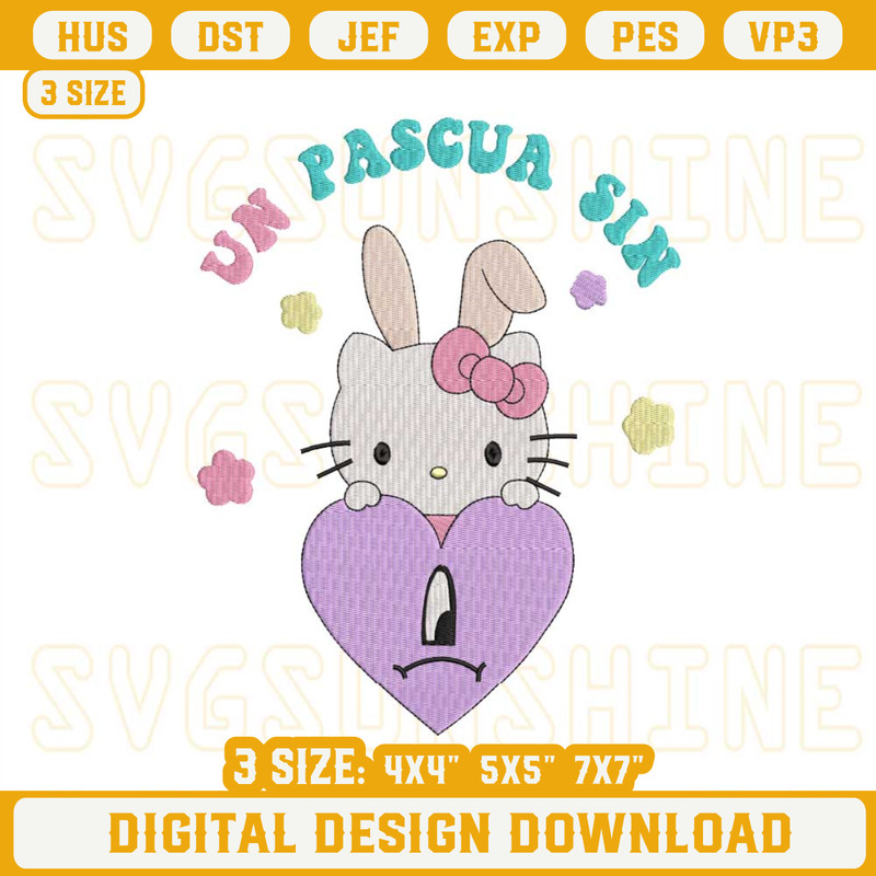 Hello Kitty Un Pascua Sin Ti Easter Day Embroidery Designs.jpg