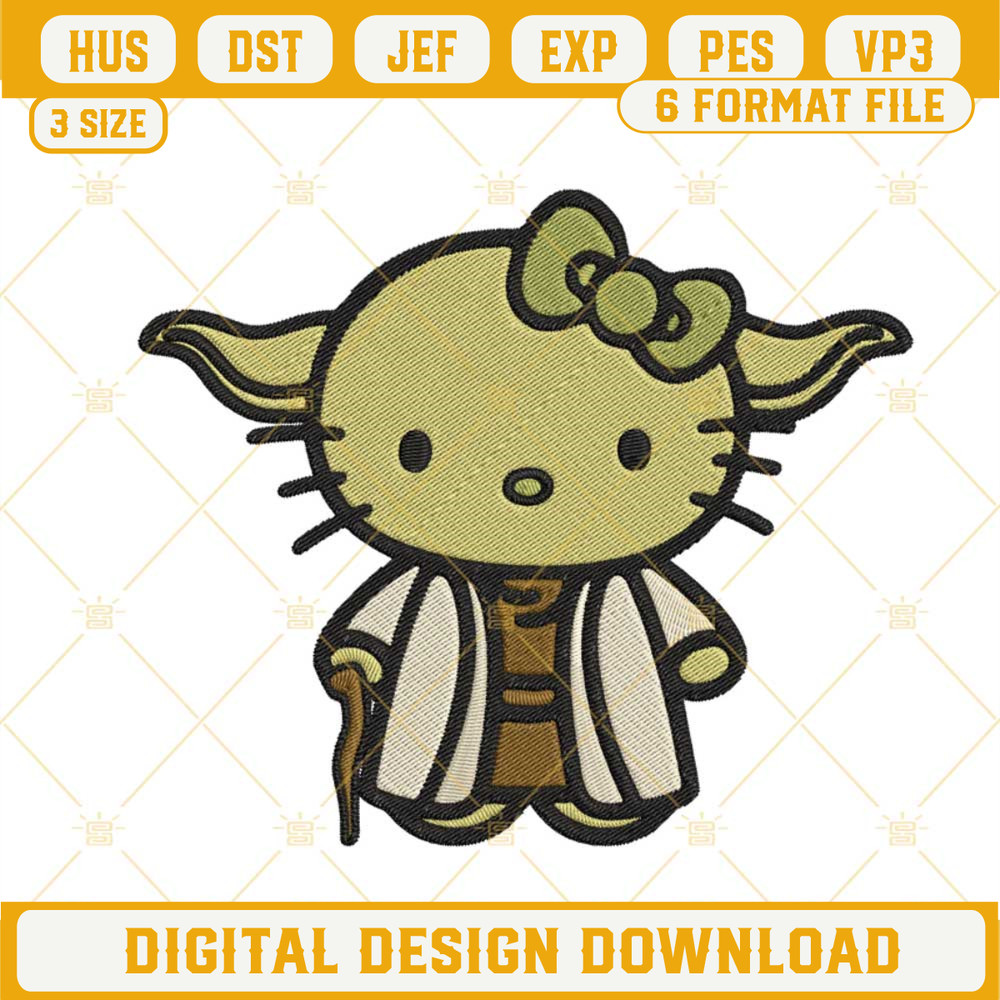Hello Kitty Yoda Star Wars Machine Embroidery Design Files.jpg
