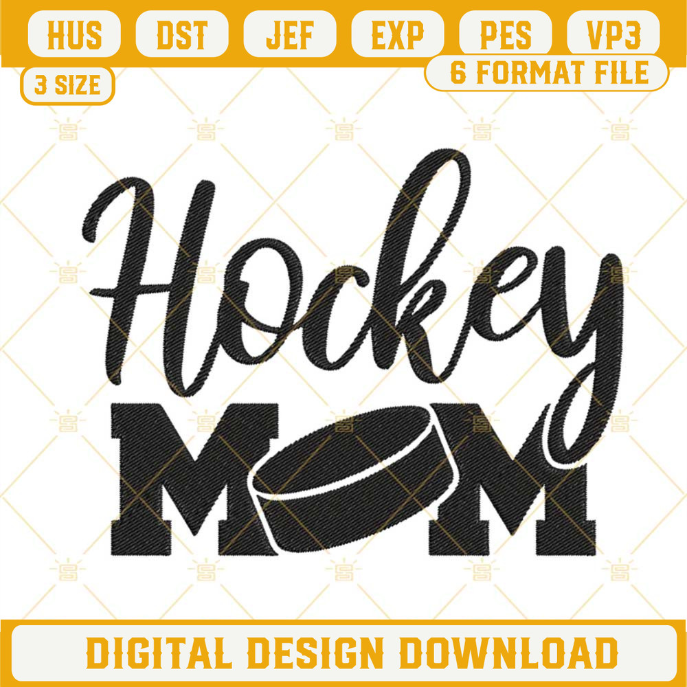 Hockey Mom Embroidery Design, Sports Mom Embroidery Files.jpg