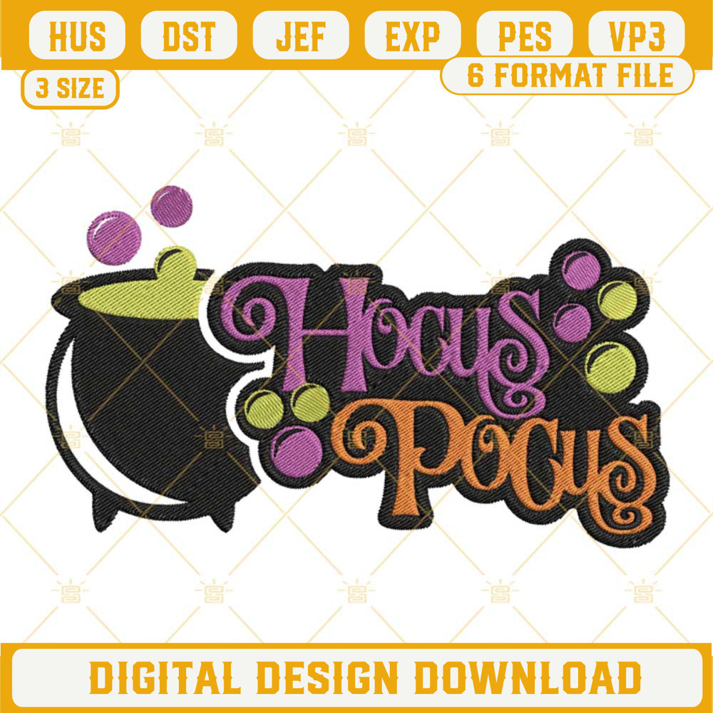 Hocus Pocus Cauldron Embroidery Designs, Halloween Movie Embroidery Pattern Files.jpg