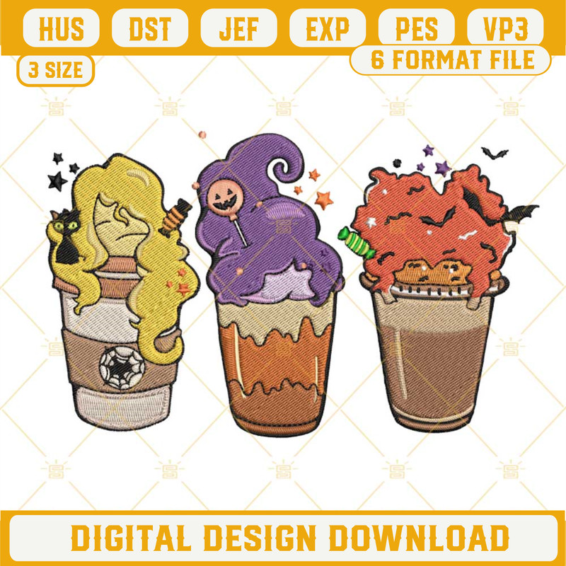 Hocus Pocus Coffee Latte Machine Embroidery Design File.jpg
