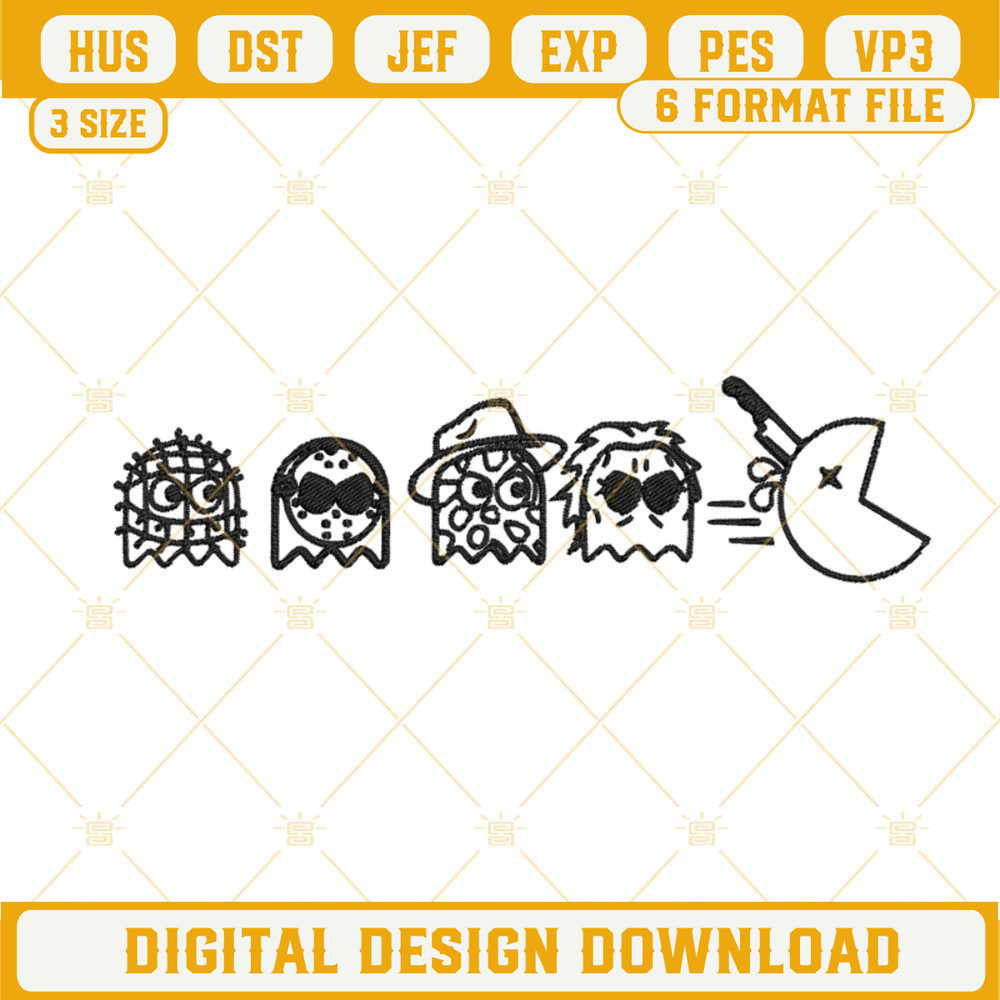 Horror Characters Pac Man Halloween Embroidery Designs.jpg