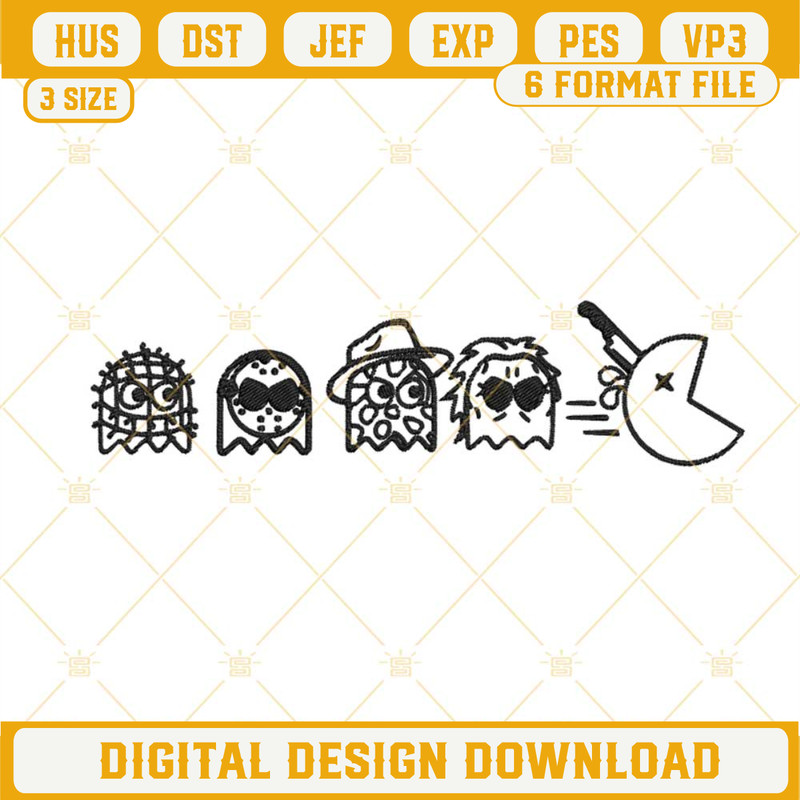 Horror Characters Pac Man Halloween Embroidery Designs.jpg