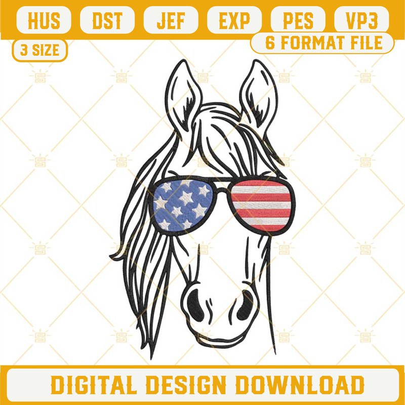 Horse 4th Of July Machine Embroidery Design Files.jpg
