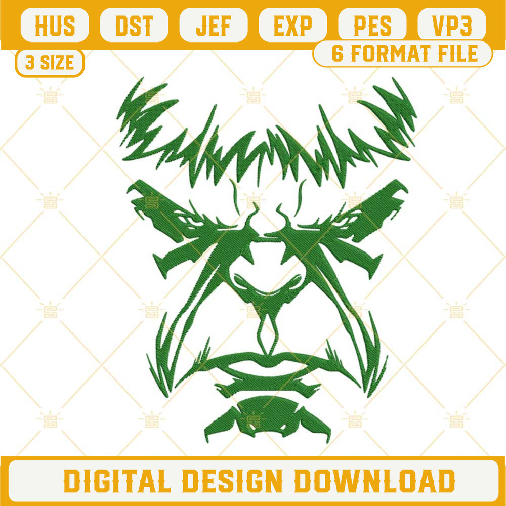 Hulk Face Embroidery Designs, Marvel Superhero Machine Embroidery Files.jpg