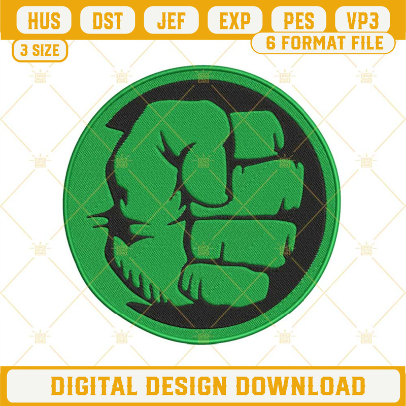 Hulk Logo Embroidery Designs, Hulk Embroidery Design File.jpg
