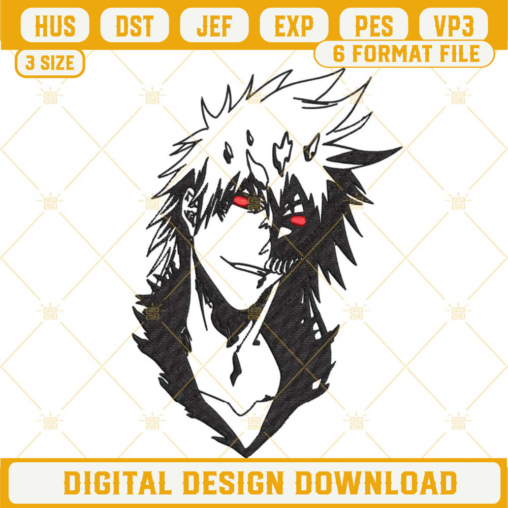Ichigo Kurosaki Embroidery Design File, Anime Embroidery Digital Download.jpg