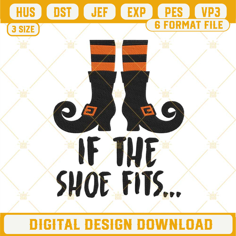 If The Shoe Fits Witch Legs Embroidery Design Files, Witch Shoes Embroidery Designs.jpg