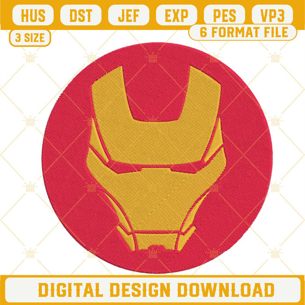 Iron Man Logo Embroidery Designs, Avengers Superhero Logo Machine Embroidery Files.jpg