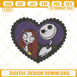 jack and sally embroidery designs files