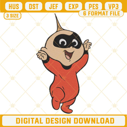 jack jack parr embroidery designs, the incredibles baby embroidery files