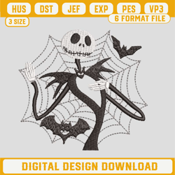 jack skellington embroidery design, jack skellington embroidery files, the nightmare before christmas machine embroidery