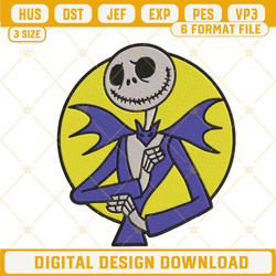jack skellington embroidery designs, jack nightmare before christmas embroidery files