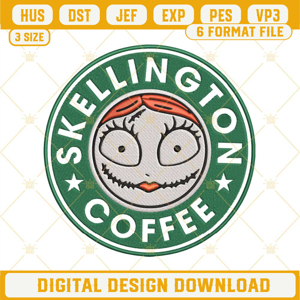 Jack Skellington Sally Coffee Machine Embroidery Designs File.jpg