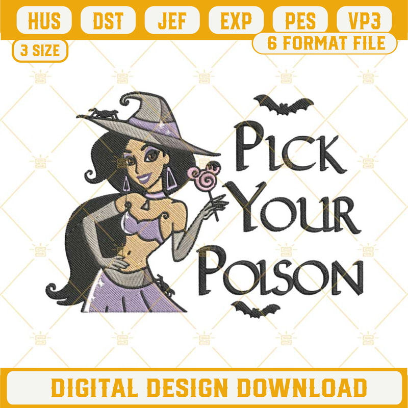 Jasmine Princess Halloween Machine Embroidery Design File.jpg