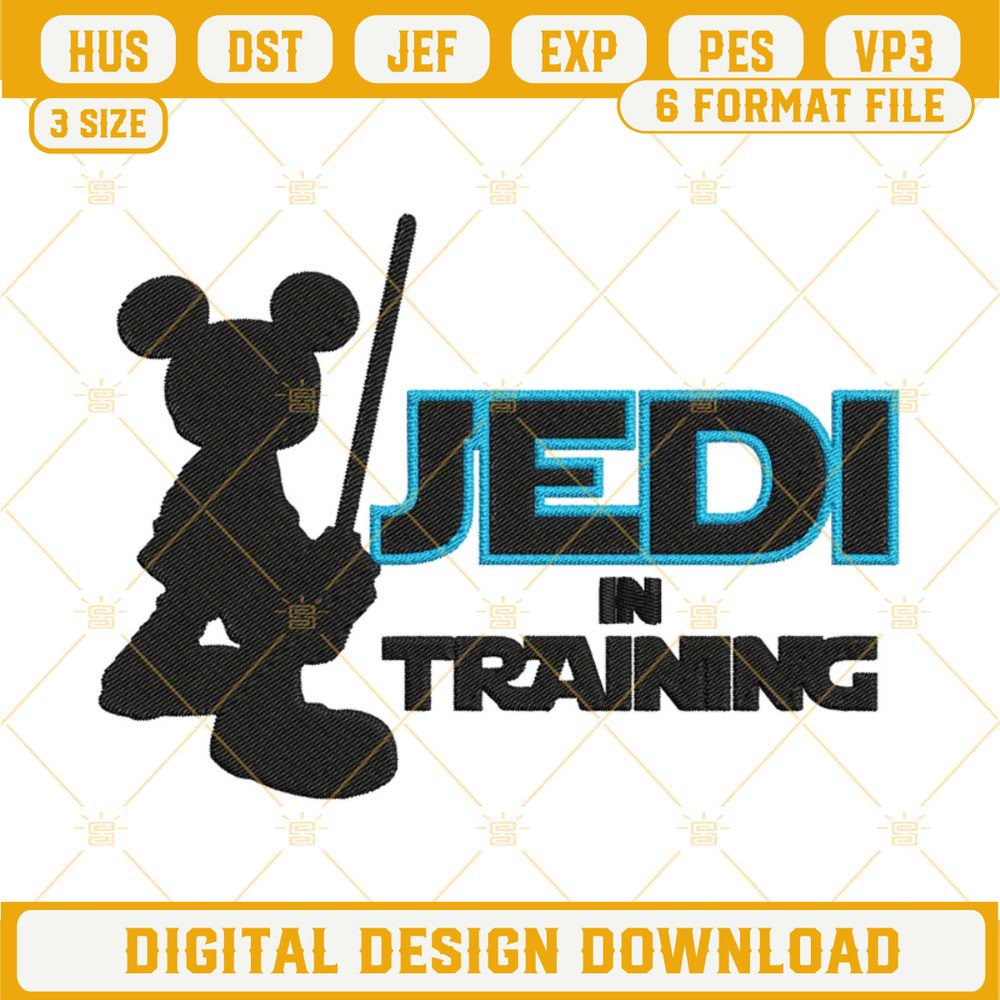 Jedi In Training Mickey Machine Embroidery Designs, Star Wars Embroidery Pattern Files.jpg