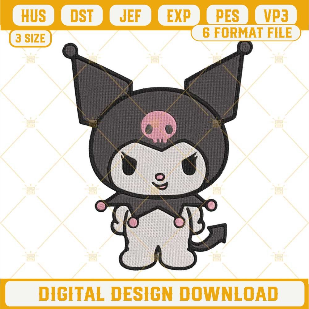 Kuromi Cute Kawaii Embroidery Design Files.jpg