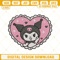 Kuromi Heart Embroidery Design, Hello Kitty Embroidery Digital File.jpg