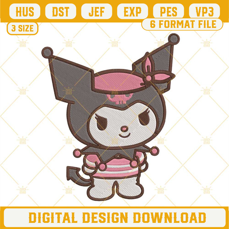 Kuromi Sailor Embroidery Designs, Kuromi Hello Kitty Embroidery Files.jpg