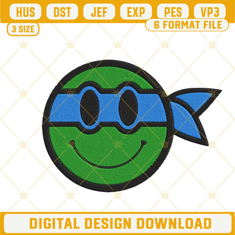 Leonardo TMNT Smiley Face Embroidery Designs.jpg