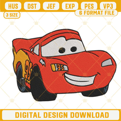 lightning mcqueen cars embroidery designs, stock car cartoon embroidery files