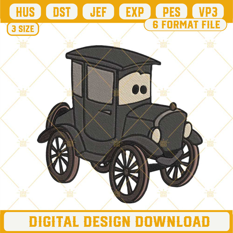 Lizzie Disney Cars Machine Embroidery Design Files.jpg