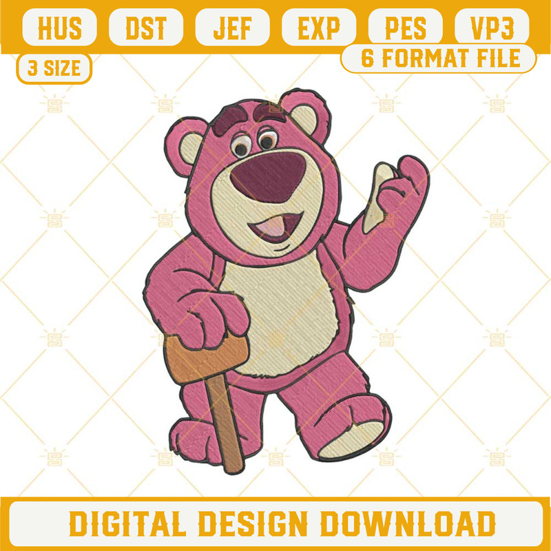 Lotso Huggin Bear Toy Story 3 Embroidery Design File.jpg