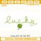 Lucky Green 4 Leaf Clover Embroidery Pattern, St Patrick's Day Lucky Embroidery Designs.jpg