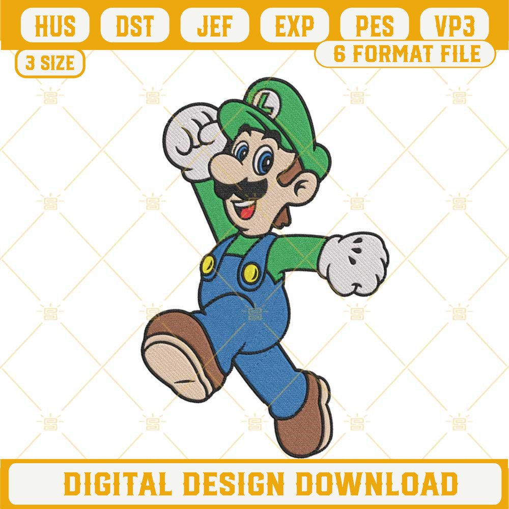 Luigi Embroidery Designs, Super Mario Bros Embroidery Files.jpg
