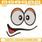 M And M Faces Orange Embroidery Design, M And M Embroidery Design File.jpg