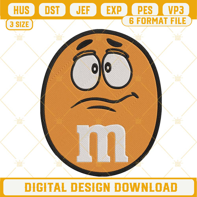 M And M Orange Candy Embroidery File Digital Download.jpg
