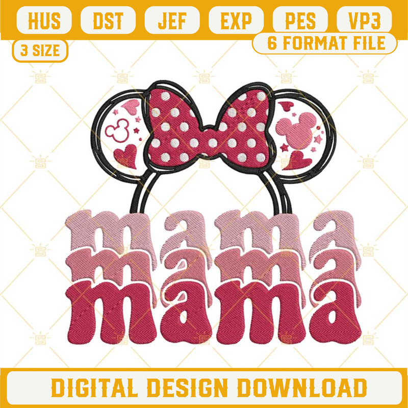 Mama Minnie Mouse Embroidery Files, Disney Mom Embroidery Designs.jpg