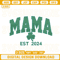 Mama St Patrick Day Embroidery Design File, Mama Shamrock Clover Embroidery Designs.jpg