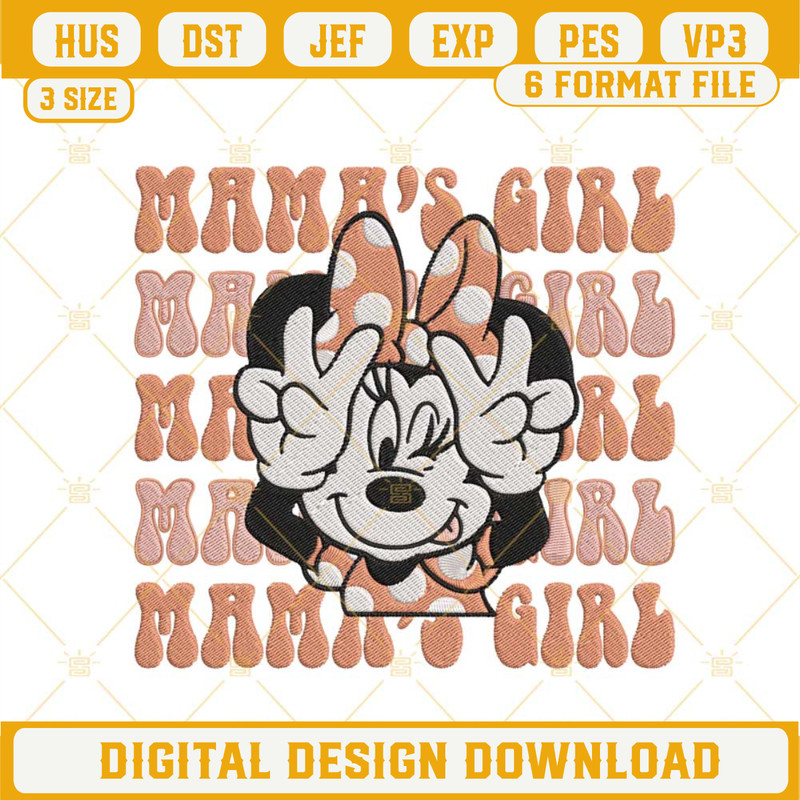 Mama's Girl Minnie Embroidery Designs, Disney Mom Embroidery Files.jpg