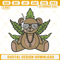 Marijuana Bear Embroidery Designs, Gangsta Bear Smoking Weed Cannabis Embroidery Design Files.jpg