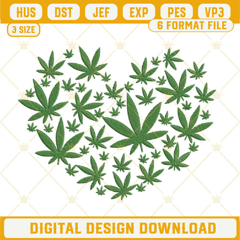 Marijuana Heart Cannabis Embroidery Designs, Cannabis Love Embroidery Designs.jpg
