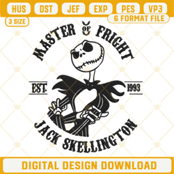 master of fright jack skellington embroidery design file