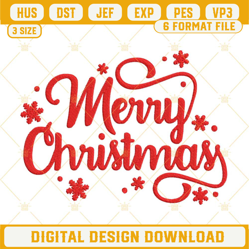 Merry Christmas Machine Embroidery Design File.jpg