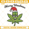 Merry Weedmas Embroidery Designs, Marijuana Funny Christmas Weed Embroidery Files.jpg